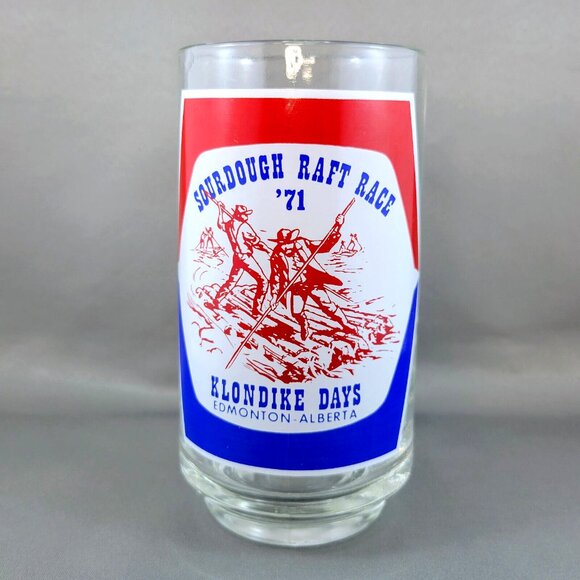 Edmonton Alberta Klondike Days Sourdough Raft Race 1971 Mug Glass Vintage Read - Picture 1 of 9